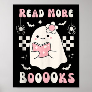 Groovy Lees Verder Boeken Schattige Ghost Boo Funn Poster