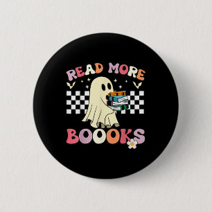 Groovy Lees Verder Boeken Schattige Ghost Boo Grap Ronde Button 5,7 Cm