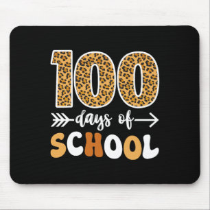 Groovy Leopard 100ste dag van schoolleraar Kinder Muismat