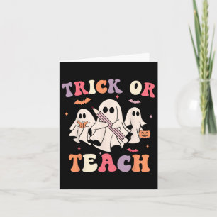 Groovy leraar Halloween Retro Trick of Teach Floor Kaart