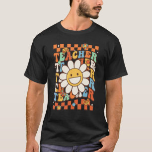 Groovy Leraar Hippie Onderwijs Lerares Daisy Kleur T-shirt