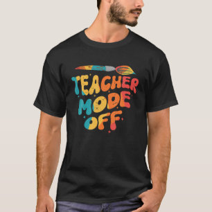 Groovy leraar mode uit laatste dag van school art t-shirt