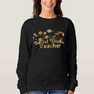 Groovy leraar sociale studies Flowers Trui