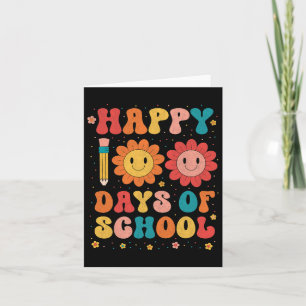 Groovy leraar student 100e dag van school Happy 1 Kaart