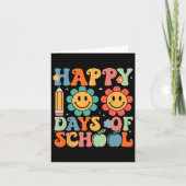 Groovy leraar student 100e dag van school Happy 1 Kaart (Voorkant)