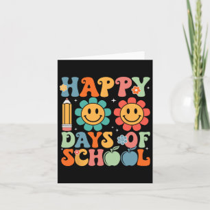 Groovy leraar student 100e dag van school Happy 1 Kaart