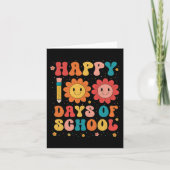 Groovy leraar student 100e dag van school Happy 1 Kaart (Voorkant)