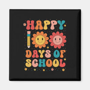Groovy leraar student 100e dag van school Happy 1 Magneet