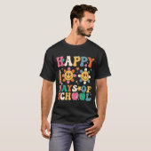 Groovy leraar student 100e dag van school Happy 1 T-shirt (Voorkant volledig)