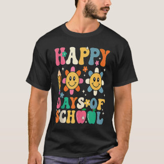 Groovy leraar student 100ste dag van school blij 1 t-shirt