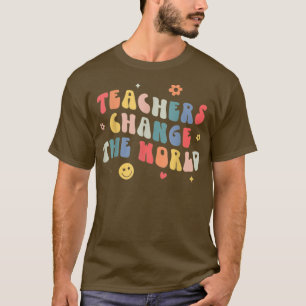 Groovy leraren veranderen je wereldleraar terug na t-shirt