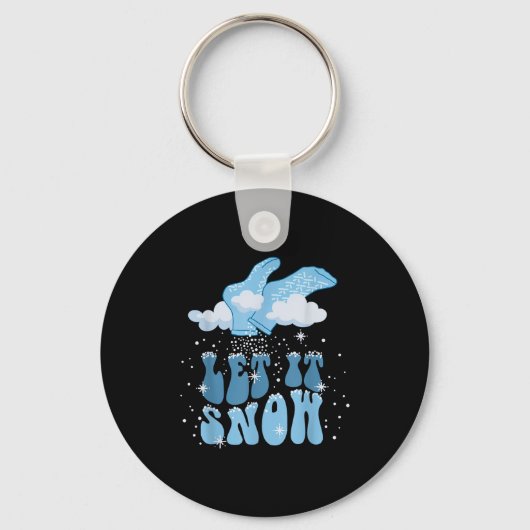 Groovy Let It Snow Pct Patient Care Tech Nurse Chr Sleutelhanger (Voorkant)