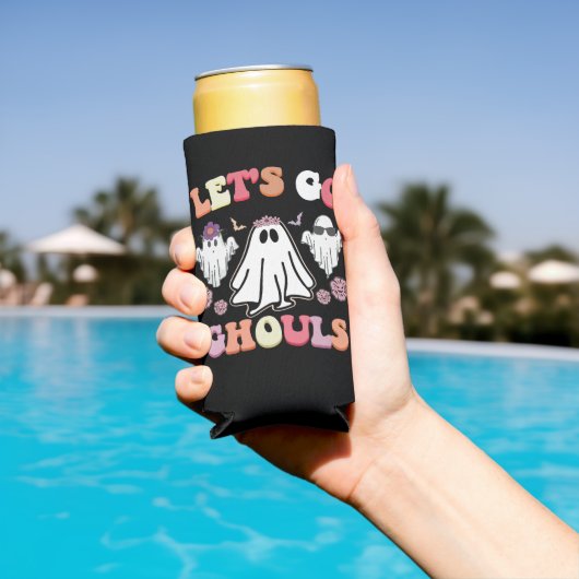 Groovy Let's Go Ghouls Halloween Ghost Retro (Insitu Zwembad)