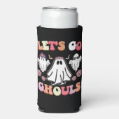 Groovy Let's Go Ghouls Halloween Ghost Retro (Seltzer Voorkant)