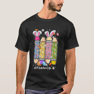 Groovy Leuke Onderwijzer Leven Potlood Met Konijne T-shirt