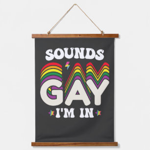 Groovy LGBT Pride Geluiden Gay Ik Ben In Hangend Wandkleed