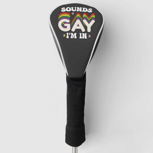 Groovy LGBT Pride Klinkt laat me binnen Golfheadcover (Voorkant)