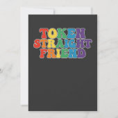 Groovy LGBT Pride Token Straight Friend Kaart (Voorkant)