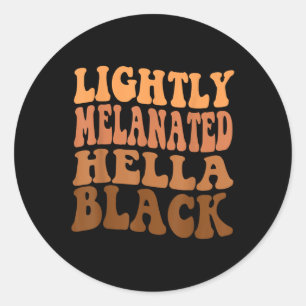 Groovy licht gemelaneerde Hella Black African Prid Ronde Sticker