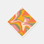 Groovy Liquified Marble Retro 60s Partij Servet (Hoek)