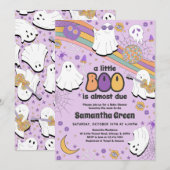 Groovy Little Boo Baby shower Kaart (Voorkant / Achterkant)