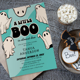 Groovy Little Boo Boy Baby Shower Uitnodiging