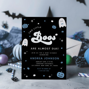 Groovy Little Boo Boy TWINS Halloween Baby shower Kaart