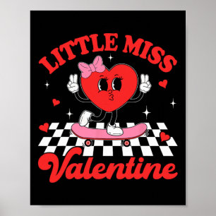 Groovy Little Miss Valentine Schattig Candy Hart M Poster