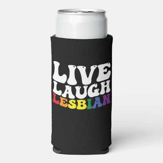 Groovy Live Lach Lesbische LGBT Pride (Seltzer Voorkant)