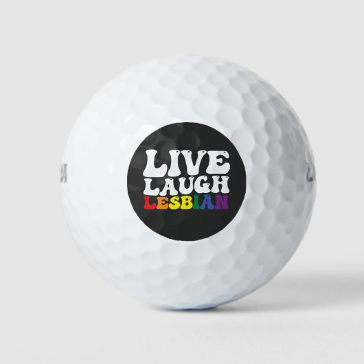 Groovy Live Lach Lesbische LGBT Pride Golfballen (Voorkant)