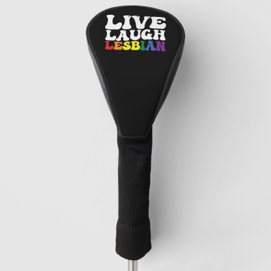 Groovy Live Lach Lesbische LGBT Pride Golfheadcover (Voorkant)