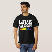 Groovy Live Lach Lesbische LGBT Pride T-shirt (Voorkant volledig)