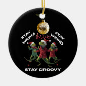 Groovy Lizard Keramisch Ornament (Voorkant)