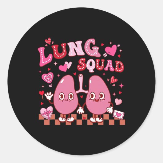 Groovy Long Squad longtherapeut Valentijn Ronde Sticker (Voorkant)