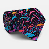 Groovy Magic Mushrooms: Retro Art Stropdas (Opgerold)