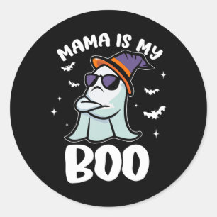 Groovy Mama Is Mijn Boo Halloween Peuter Jongens M Ronde Sticker