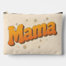 Groovy Mama Retro 70s Bubbel Letters Cosmetische T
