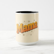 Groovy Mama Retro 70s Typografie Moederdag