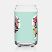 Groovy Mama Retro Bloemen 70s Esthetisch Ontwerp Blikvorm Glas (Rechts)