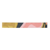Groovy Marbel Roze Mosterd Swirl Retro 60s Lint (Voorkant)
