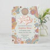 Groovy Meisje 1e Verjaardag, jaren 70 retro thema (Staand voorkant)