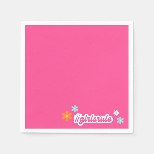 Groovy Meisje Power Baby shower Servetten (Voorkant)