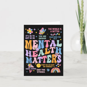 Groovy Mental Health Awareness Wees vriendelijk vo Kaart