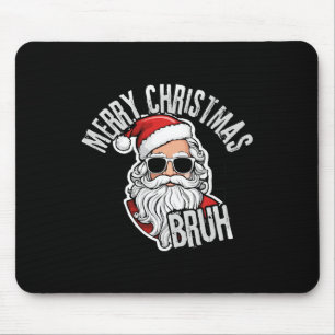 Groovy Merry Christmas Santa Burh Geruit Retro Muismat