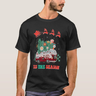 Groovy Merry Kerstmis hippie is de seizoensgeschie T-shirt