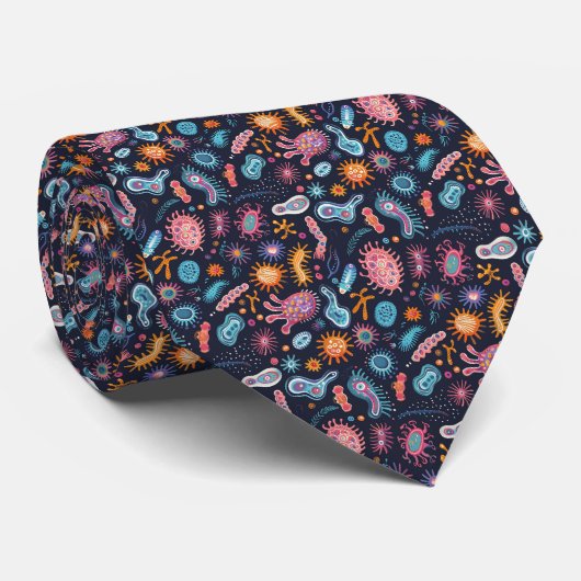 Groovy microben en kiemen stropdas (Opgerold)