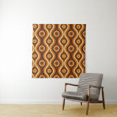Groovy Mid Century Mod - Earth tone Wandkleed (In situ)