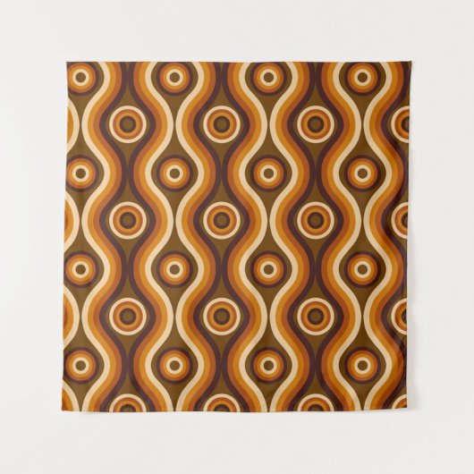 Groovy Mid Century Mod - Earth tone Wandkleed (Voorkant)