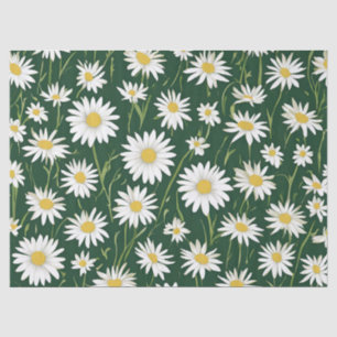 Groovy Mid Century Modern Daisy Floraal Tissuepapier