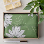 Groovy Mid Century Modern Daisy Floraal Tissuepapier (Geschenk)